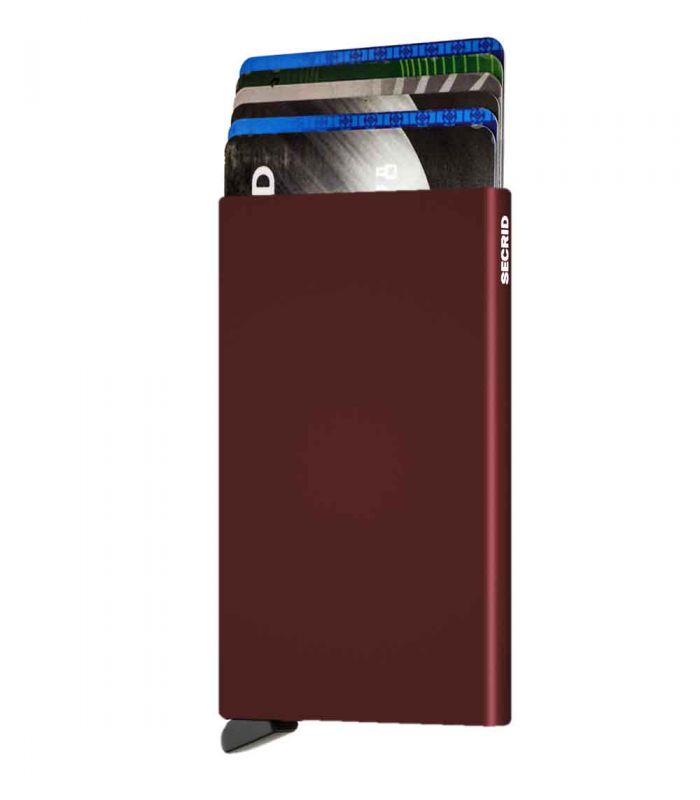SECRID - Secrid card protector aluminium in color bordeaux red