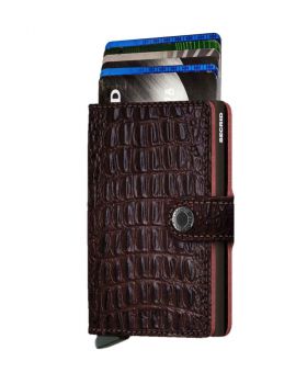 Secrid mini wallet leather Nile brown
