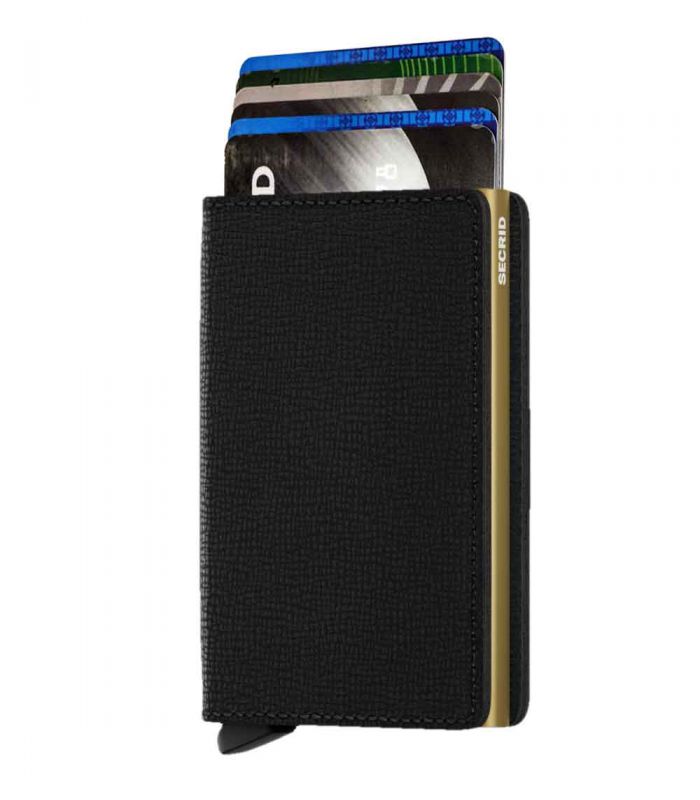 SECRID - Secrid slim wallet leather crisple black gold
