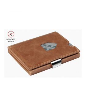 Exentri slim wallet leather solid Sand brown with RFID block