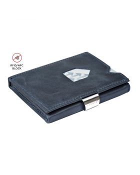 Exentri slim wallet leather vintage blue with RFID block