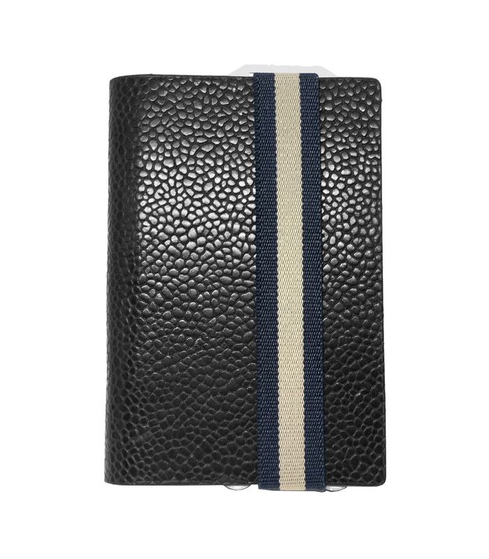 Q7-WALLET - RFID slim wallet leather-strap classy black blue