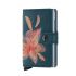 SECRID - Secrid mini wallet leather stitch magnolia petrolio