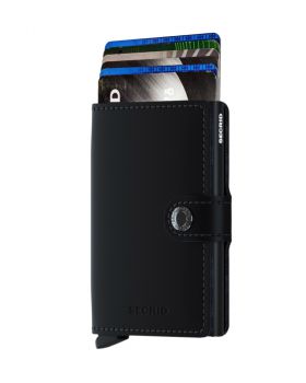Secrid mini wallet leather matte black-black