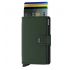 SECRID - Secrid mini wallet leather matte dark green black