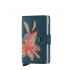 SECRID - Secrid mini wallet leather stitch magnolia petrolio