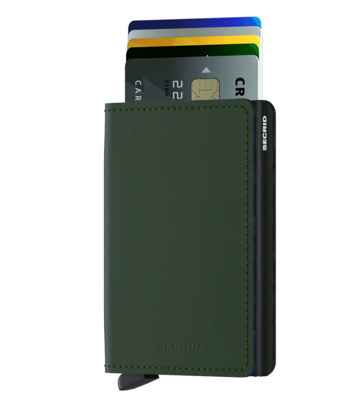 SECRID - Secrid slim wallet matte dark green black 
