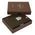 Exentri - Exentri slim wallet leather Nubuck brown with RFID block