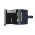 Secrid mini wallet leather stitch linea navy