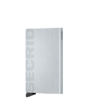 Secrid card protector aluminium in color silver lasered Secrid logo