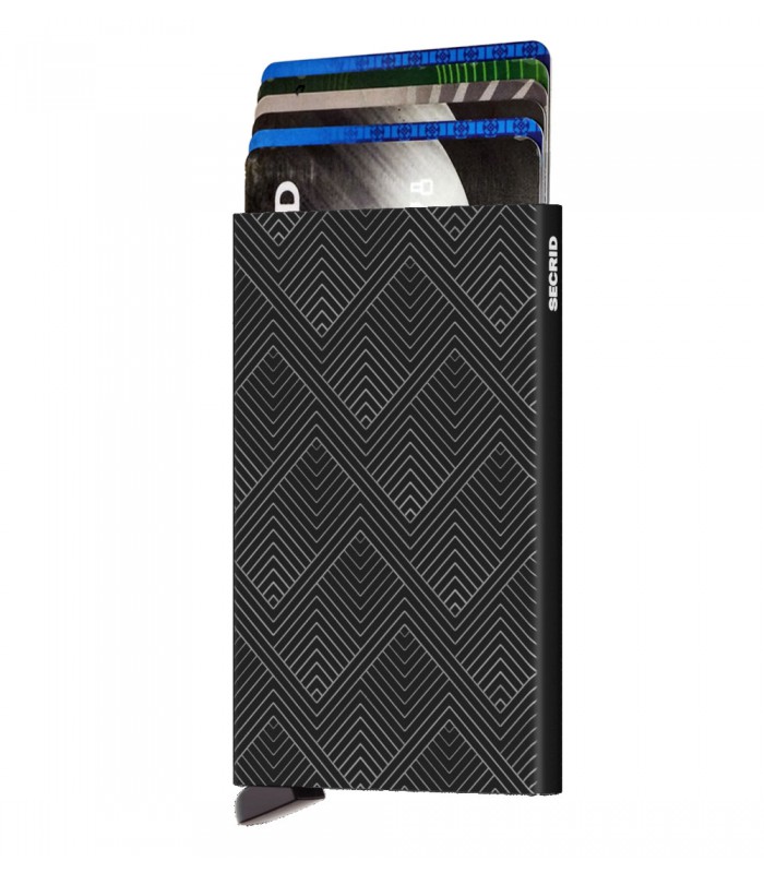 Secrid card protector aluminium in color black structure