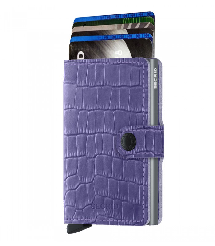 Secrid mini wallet leather Cleo lavender