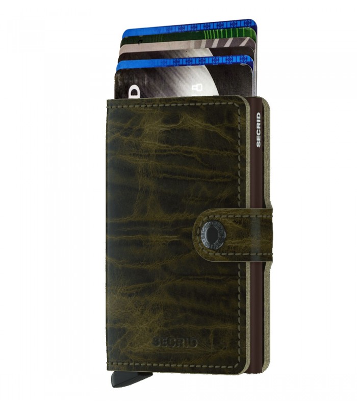 Secrid mini wallet leather Dutch Martin olive