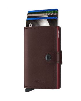 Secrid mini wallet leather metallic moro