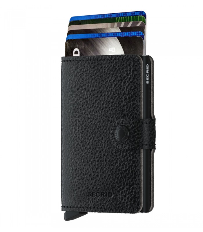 Secrid mini wallet leather veg black