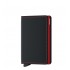 Secrid slim wallet leather matte black red