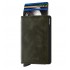 Secrid slim wallet leather vintage olive black