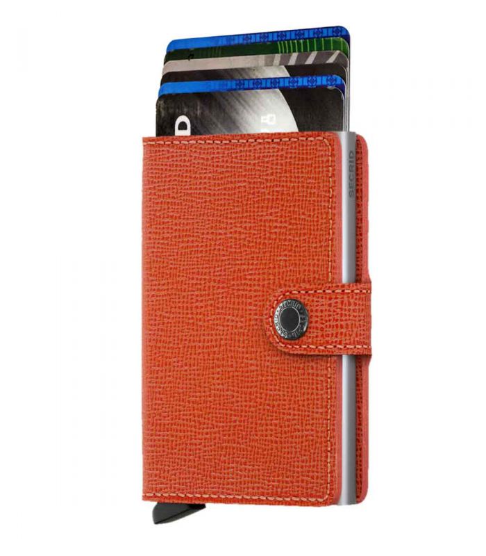 SECRID - Secrid mini wallet leather crisple orange