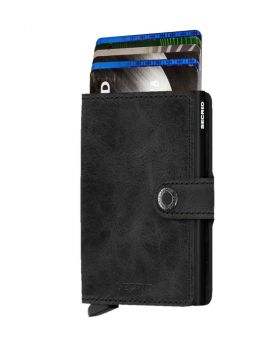 Secrid mini wallet leather vintage black