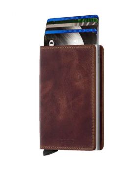 Secrid slim wallet leer vintage bruin
