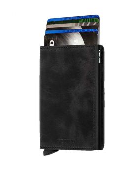 Secrid slim wallet leather vintage black