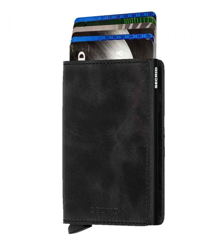 SECRID - Secrid slim wallet leather vintage black