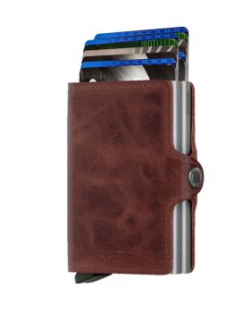 Secrid twin wallet leather vintage brown