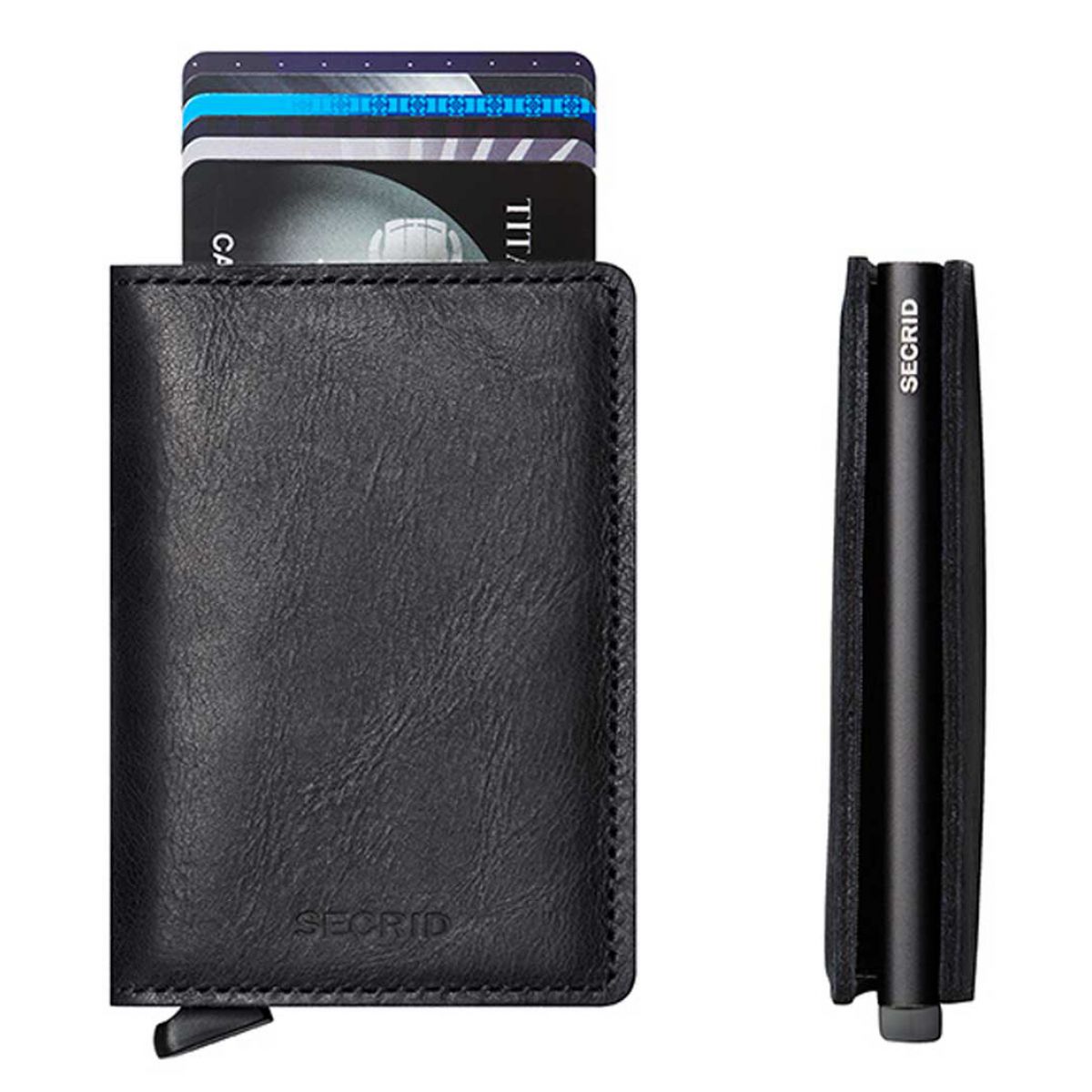 Secrid slim wallet leather vintage black- SECRID - product code ...